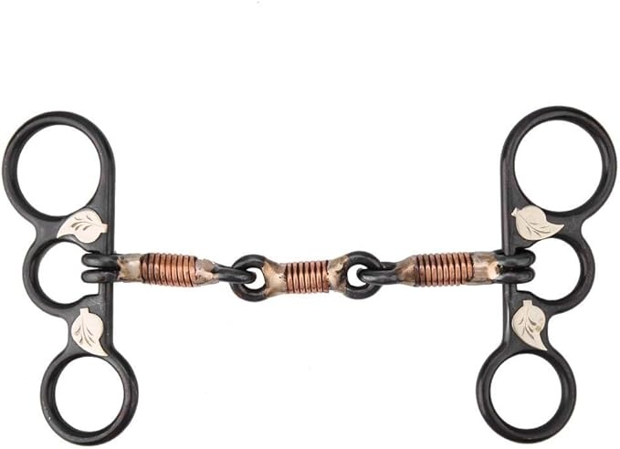 Western All Purpose Ring Horse Snaffle Stainless Steel Copper Roller Jointed Mouth Snaffle Bit